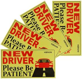 img 4 attached to Conquer Set of 4 Reflective Student Driver Magnets for Car, Vehicle Sign Magnetic Bumper Sticker for New Driver/Novice in Yellow