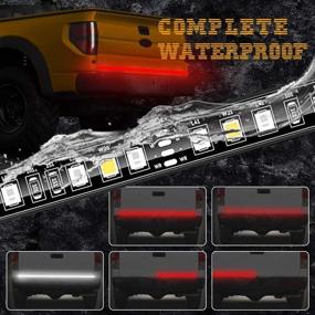 img 2 attached to Waterproof 60 Inch LED Tailgate Light Bar - 2-Row Truck Tail Lights with Turn Signal, Running, Brake, and Reverse Backup Functions - Ideal for Trucks, Pickups, SUVs, Cargo, RVs, and Boats