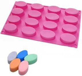 img 4 attached to 🧼 Versatile X-Haibei 16 Oval Cavities Guest Soap Lotion Bar Silicone Mold: Perfect for Sample Soaps, Chocolates, and Candies!