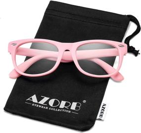img 3 attached to 2 Pack AZorb Kids Blue Light Blocking Glasses: Unbreakable Frame for Boys & Girls - All Pink+ Matte Black