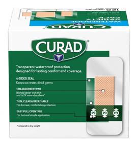 img 2 attached to 💦 CURAD Waterproof Bandage Variety Pack: 3 Styles, Assorted Sizes (120 Bandages)