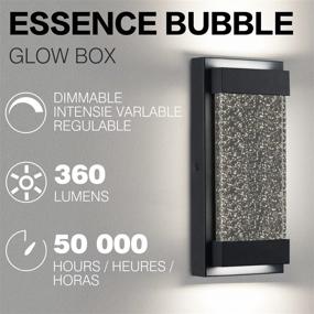 img 3 attached to 🔮 Bubble Sconce: Modern LED Wall Mount Light in Matte Black Finish with Essence Bubble Glass - Enhancing Indoor and Outdoor Spaces