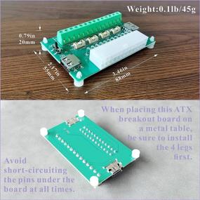 img 1 attached to 🔌 Разводка блока питания ATX с разъемом USB A Hub - Модуль с делителем 12V 5V 3.3V, высокоточным предохранителем и множественным выходом - Отличный выбор для домашнего электронного комплекта родителя и ребенка.