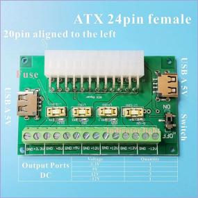 img 3 attached to 🔌 Разводка блока питания ATX с разъемом USB A Hub - Модуль с делителем 12V 5V 3.3V, высокоточным предохранителем и множественным выходом - Отличный выбор для домашнего электронного комплекта родителя и ребенка.