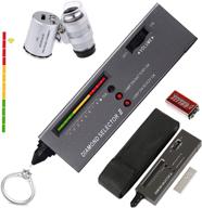 hmkis diamond tester pen: accurate jewelry tester with 60x mini led magnifying - ideal for novice and expert, includes thermal conductivity meter logo