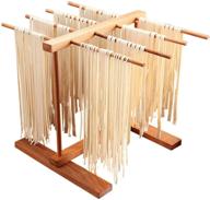 🍝 gekufa collapsible pasta drying rack with 8 arms - household spaghetti noodle dryer beechwood - efficient pasta drying solution logo