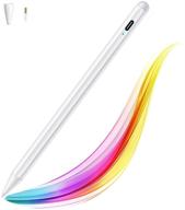 🖊️ stylus pen 2nd gen: 1.0mm fine tip for apple ipad 2018-2021 - palm rejection, magnetic, high precision | ipad 6/7/8/9, air 3/4, mini 5/6, pro 11 1/2/3, pro 12.9 3/4/5 (white) logo