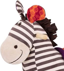 img 2 attached to 🦓 B. Toys by Battat Kazoo: The Ultimate Plush Ride-On Zebra Rocking Horse for Toddlers and Babies 18m+ - B. Rocking Zebra