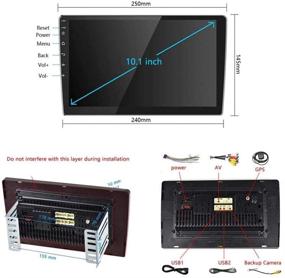 img 3 attached to 📻 Top-rated Double Din Stereo: 10.1 Inch Android Touch Screen Car Radio with Bluetooth, GPS, WiFi, Mirror Link, Dual USB, DVR, SWC + Backup Camera