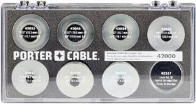 img 1 attached to PORTER-CABLE Router Template Guide, 9-Piece: Achieve Precision and Versatility in Routing