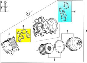 img 2 attached to 🔧 3mirrors Mini Cooper Paceman Countryman Oil Filter Housing & Oil Cooler Gasket Seal Kit 11428643747