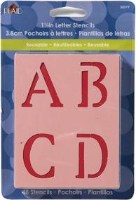 img 1 attached to FolkArt Paper Stencils with 1-1/2-Inch Letter Size - Value Pack