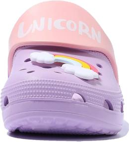 img 2 attached to Adorable Unicorn Slip-On Toddler Sandals - Lightweight, Shockproof & Non-Slip Beach Shoes for Kids