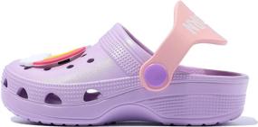 img 3 attached to Adorable Unicorn Slip-On Toddler Sandals - Lightweight, Shockproof & Non-Slip Beach Shoes for Kids