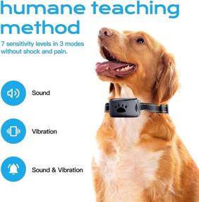 img 1 attached to Rechargeable Dog Bark Collar | Humane No Shock Barking Collar with Beep | 🐶 2 Vibration Modes & 7 Adjustable Sensitivity | Automatic Training Collar for Small, Medium, Large Dogs