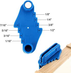 img 1 attached to Ultimate Woodworking Marking Tool: Center Scriber Line Scriber with Offset Marking for Precision Woodwork - Fits Standard Pencils - Blue (1)