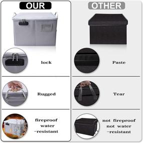 img 1 attached to Fireproof Organizer Waterproof Collapsible Documents Storage & Organization