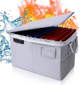 img 4 attached to Fireproof Organizer Waterproof Collapsible Documents Storage & Organization