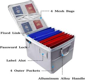 img 3 attached to Fireproof Organizer Waterproof Collapsible Documents Storage & Organization