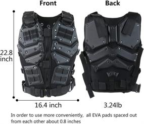 img 3 attached to 🎯 Tactical Airsoft Vest Adjustable Paintball Vest by ACTIONUNION