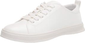 img 4 attached to Men's Classic Leather Sneakers by Amazon Essentials