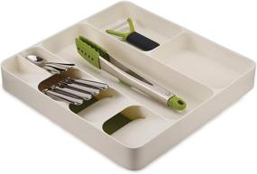 img 3 attached to DrawerStore Kitchen Drawer Organizer Tray by Joseph Joseph – Cutlery, Utensils, and Gadgets Storage Solution – One-size, White/Green