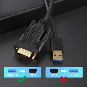 img 3 attached to High-Quality USB 3.0 to VGA Cable (10 🔌 Feet) for Windows 10/8/7 - 1080P @ 60Hz, Black