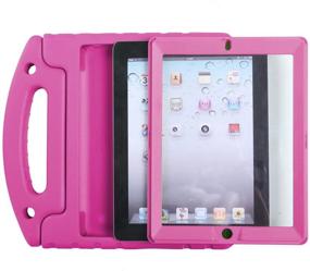 img 1 attached to HDE Case For IPad 2 3 4 Kids Shockproof Bumper Hard Cover Handle Stand With Built In Screen Protector For Apple IPad 2Nd 3Rd 4Th Generation (Pink)