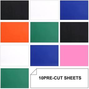 img 3 attached to 👕 Termusail Heat Transfer Vinyl: 10 Pack 12"x 10" Sheets for Easy Cutting & Weeding - Ideal for DIY Fabrics, T-Shirts. Works with Iron, Lath Machine, Hot Press, Heat Transfer Machines