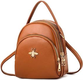 img 4 attached to Stylish Fashion Backpack Purse for Women: Shoulder Bag, Handbag, Wallets, and More!