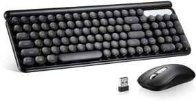 img 4 attached to 🖥️ SurnQiee Slim Ergonomic Wireless Keyboard and Mouse Combo with Round Keys - 2.4G Quiet, for Windows, Laptop, PC, Notebook (Black)
