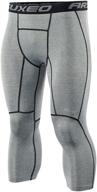 🏃 arsuxeo men's 3/4 running compression tights capri pants k75 - enhanced performance and comfort for active men logo