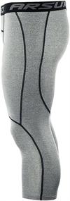 img 2 attached to 🏃 ARSUXEO Men's 3/4 Running Compression Tights Capri Pants K75 - Enhanced Performance and Comfort for Active Men