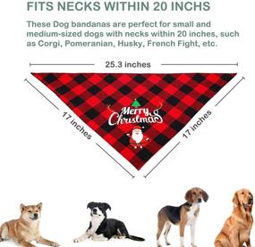 img 2 attached to Christmas Bandanas Triangle Accessories Decoration Dogs