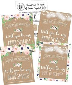 img 2 attached to 🌸 Kraft Floral Bridesmaid Proposal Stickers and Wine Bottle Labels - Bridal Party Favors, Maid of Honor Gift Ideas, Asking Bridesmaids to Be in Wedding, Must-Have for Wedding Day