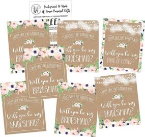 img 3 attached to 🌸 Kraft Floral Bridesmaid Proposal Stickers and Wine Bottle Labels - Bridal Party Favors, Maid of Honor Gift Ideas, Asking Bridesmaids to Be in Wedding, Must-Have for Wedding Day