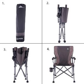 img 1 attached to 🪑 Folding Camping Chair: Ultimate Portable Camp Chair for Adults, Supports 300 lbs, Heavy Duty & Oversized, Equipped with Cup-Holder, Lightweight Lawn Chair for Outdoor Adventures - Perfect for Travel, Picnic, Hiking, & More with Straight Back