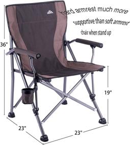 img 2 attached to 🪑 Folding Camping Chair: Ultimate Portable Camp Chair for Adults, Supports 300 lbs, Heavy Duty & Oversized, Equipped with Cup-Holder, Lightweight Lawn Chair for Outdoor Adventures - Perfect for Travel, Picnic, Hiking, & More with Straight Back
