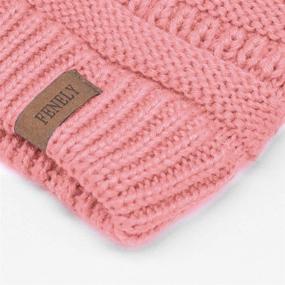 img 2 attached to ❄️ 3Pcs Kids Winter Beanie Hat Scarf Gloves Set for 2-10 Years Old Boys Girls: Warm Knit Thick Fleece Lined Thermal Sets