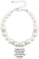 💐 bobauna flower girl pearl bead chain bracelet - ideal wedding gift for flower girl logo