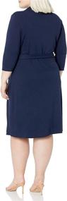 img 1 attached to 🌟 Stunning Star Vixen Women's Plus-Size Faux-Wrap Dress with Three-Quarter Sleeves: A Figure-Flattering Choice for Any Occasion