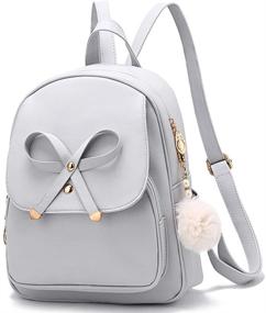 img 4 attached to Bowknot Leather Backpack Fashion Daypacks Women's Handbags & Wallets for Fashion Backpacks