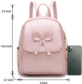 img 2 attached to Bowknot Leather Backpack Fashion Daypacks Women's Handbags & Wallets for Fashion Backpacks