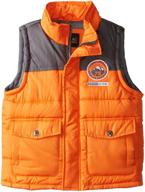 🧥 colorful and warm: ixtreme little polyester puffer orange boys' jackets & coats logo