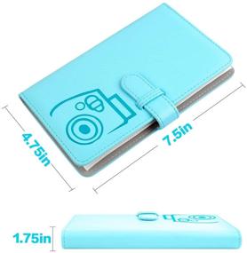 img 2 attached to Katia 96 Pocket Wallet Photo Album Accessories for Fujifilm Instax Mini 11/7s/8/8+/9/25/26/50s/70/90 Film, Instant Camera Printer - Blue (Not Compatible with Square Films)