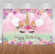 🦄 unicorn backdrop pink floral ltlyh photography background for pink theme birthday party decoration photo booth a054 - 5x3ft logo
