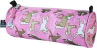 🐴 wildkin kids zippered pencil case - ideal for school supplies & travel essentials, durable 600-denier polyester pencil cases - 8 x 3 x 3 inches, bpa-free (horses in pink) logo