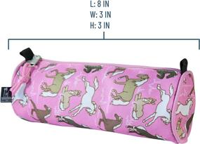 img 2 attached to 🐴 Wildkin Kids Zippered Pencil Case - Ideal for School Supplies & Travel Essentials, Durable 600-Denier Polyester Pencil Cases - 8 x 3 x 3 Inches, BPA-free (Horses in Pink)