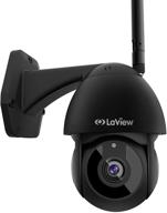 📷 laview outdoor security camera: full hd, wi-fi, pan/tilt, night vision, 2-way audio, motion detection, easy set up, alexa compatible logo