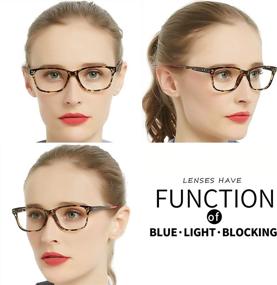 img 3 attached to 👓 OCCI CHIARI Progressive Multifocus Rectangle Reading Glasses: Women's Anti Blue Light Reader with Spring Hinges